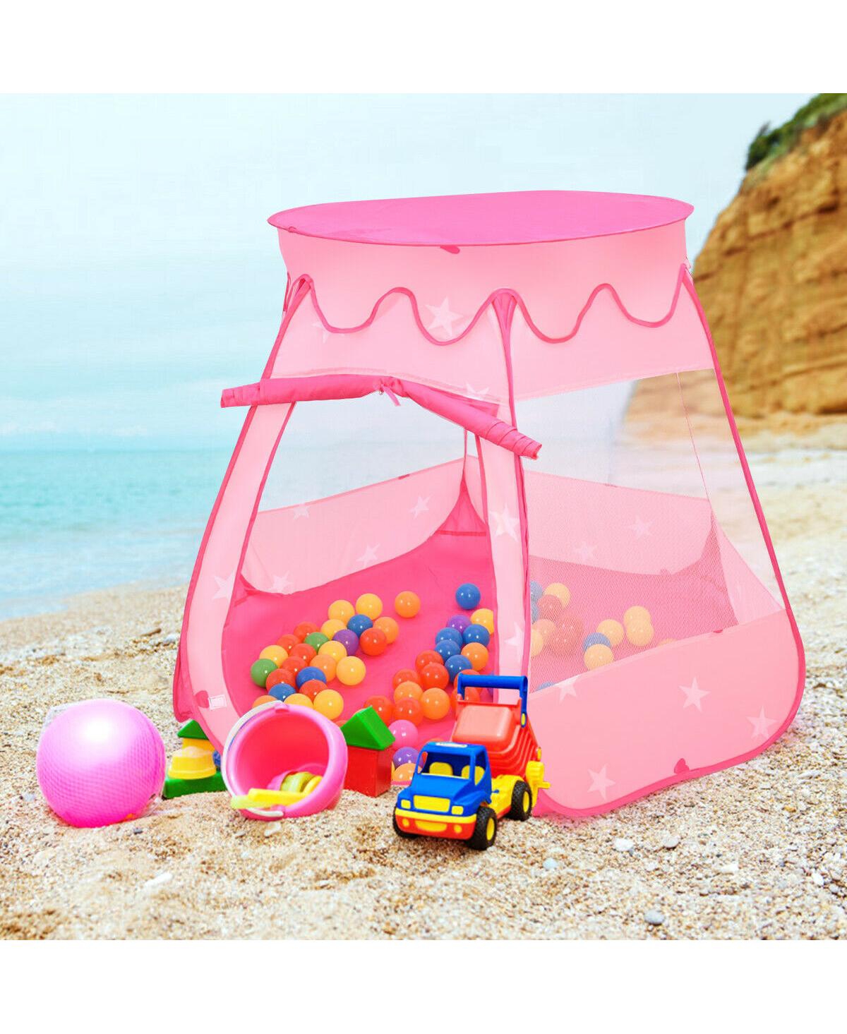 SlickbluePortable Kid Play House Play Tent with 100 Balls - Pink