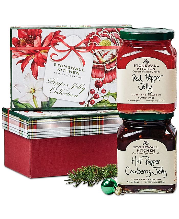 Stonewall Kitchen Holiday Pepper Jelly Collection Gift Box, 2 Piece Set ...