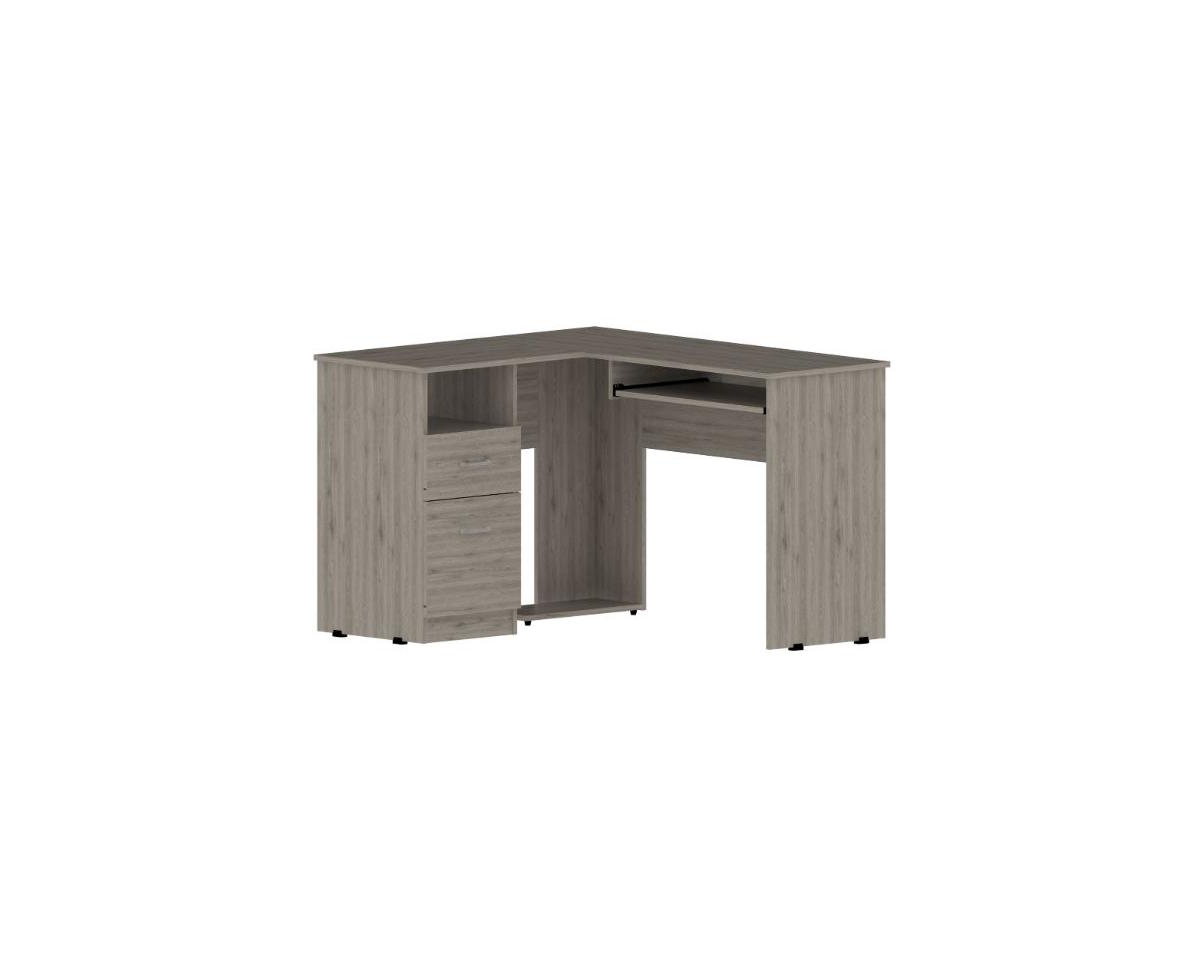 Fm Furniture Raleigh L-Shaped Desk, Two Drawers, One Shelf, Cpu Storage