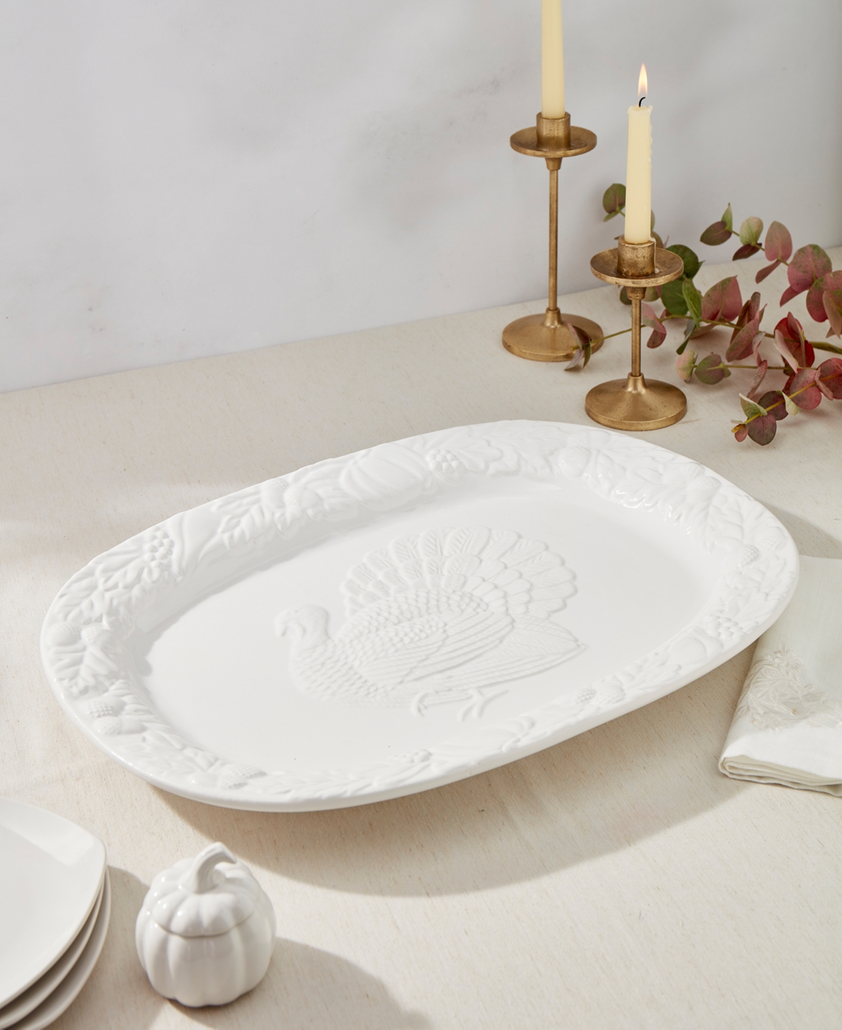 Tabletops Gallery Ceramic Turkey Platter
