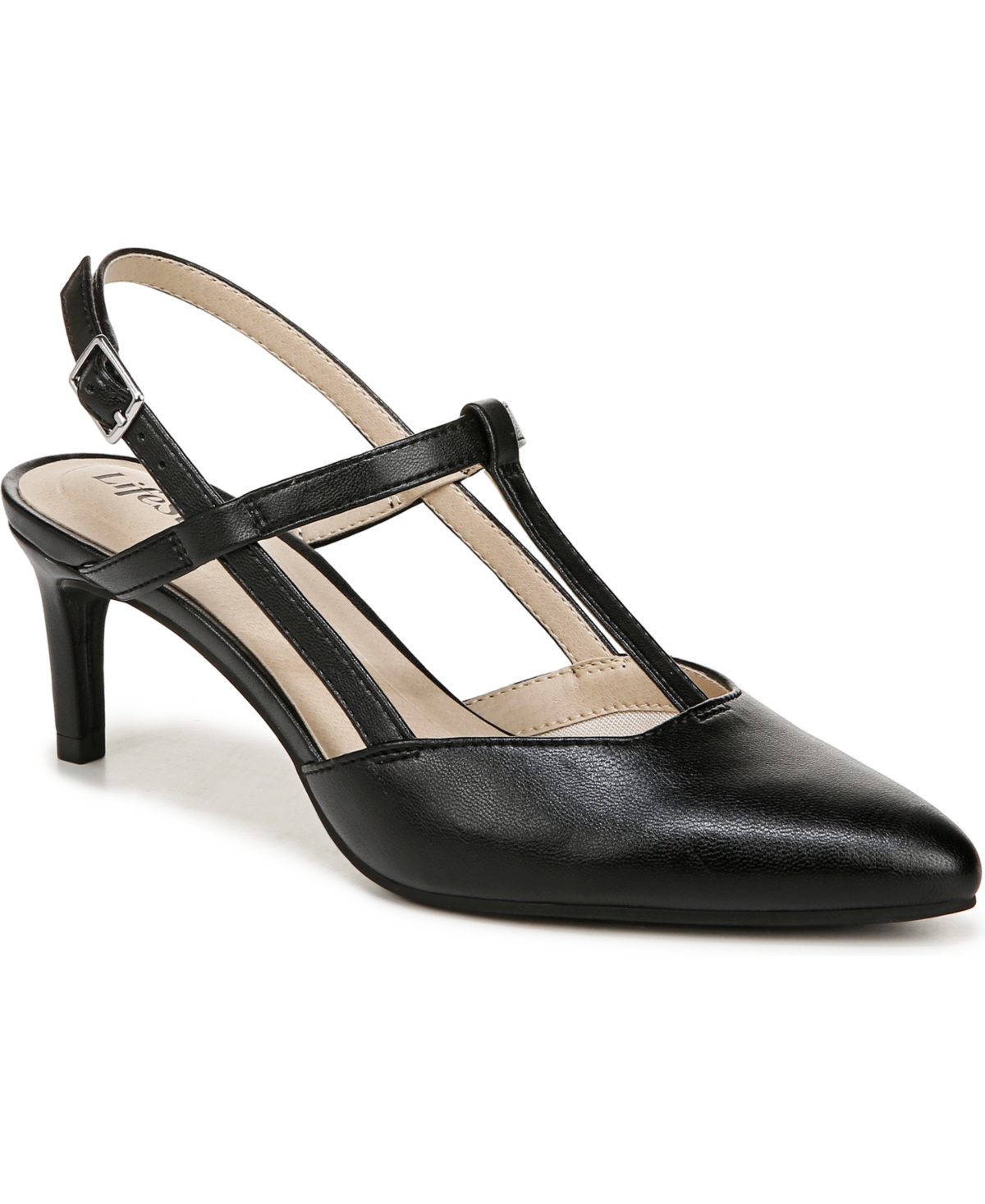 LIFESTRIDE WOMEN'S AIRE T-STRAP DRESS SLINGBACK PUMPS 