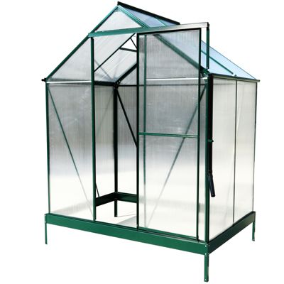 Premium Aluminum Greenhouse, Polycarbonate Panels, Sliding Door