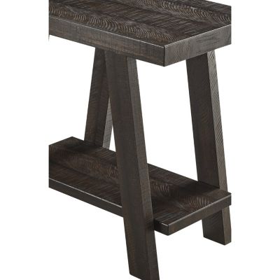 Wood Shelf Side Table in Weathered Espresso