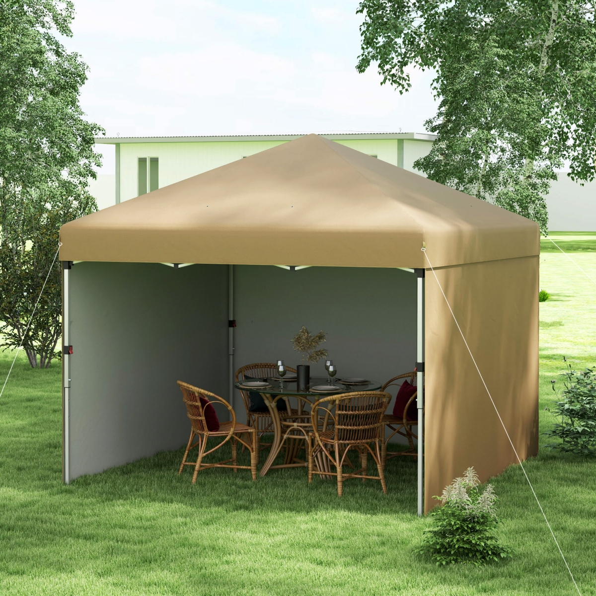 Streamdale Furniture 3-Wall Custom Height Pop-Up Gazebo for Outdoor Occasions