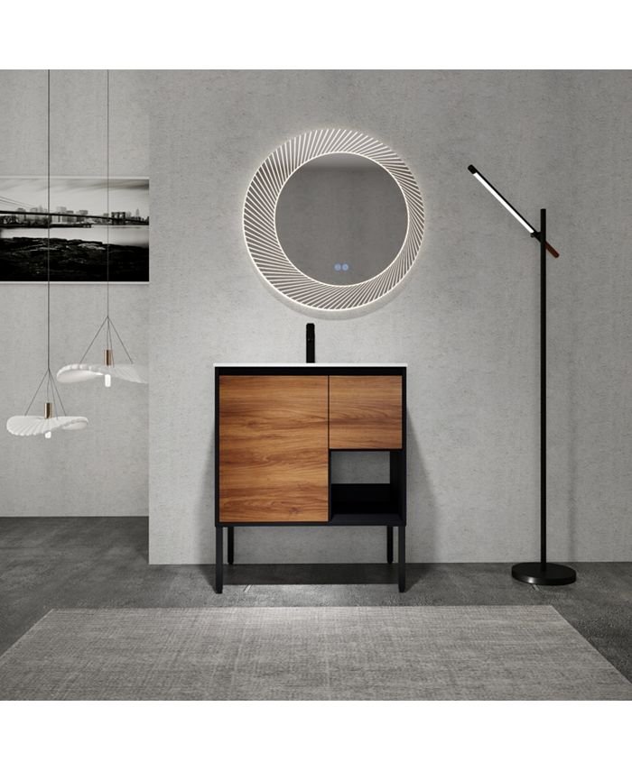 Simplie Fun Versatile Bathroom Vanity Wall-Mounted or Floor-Standing ...