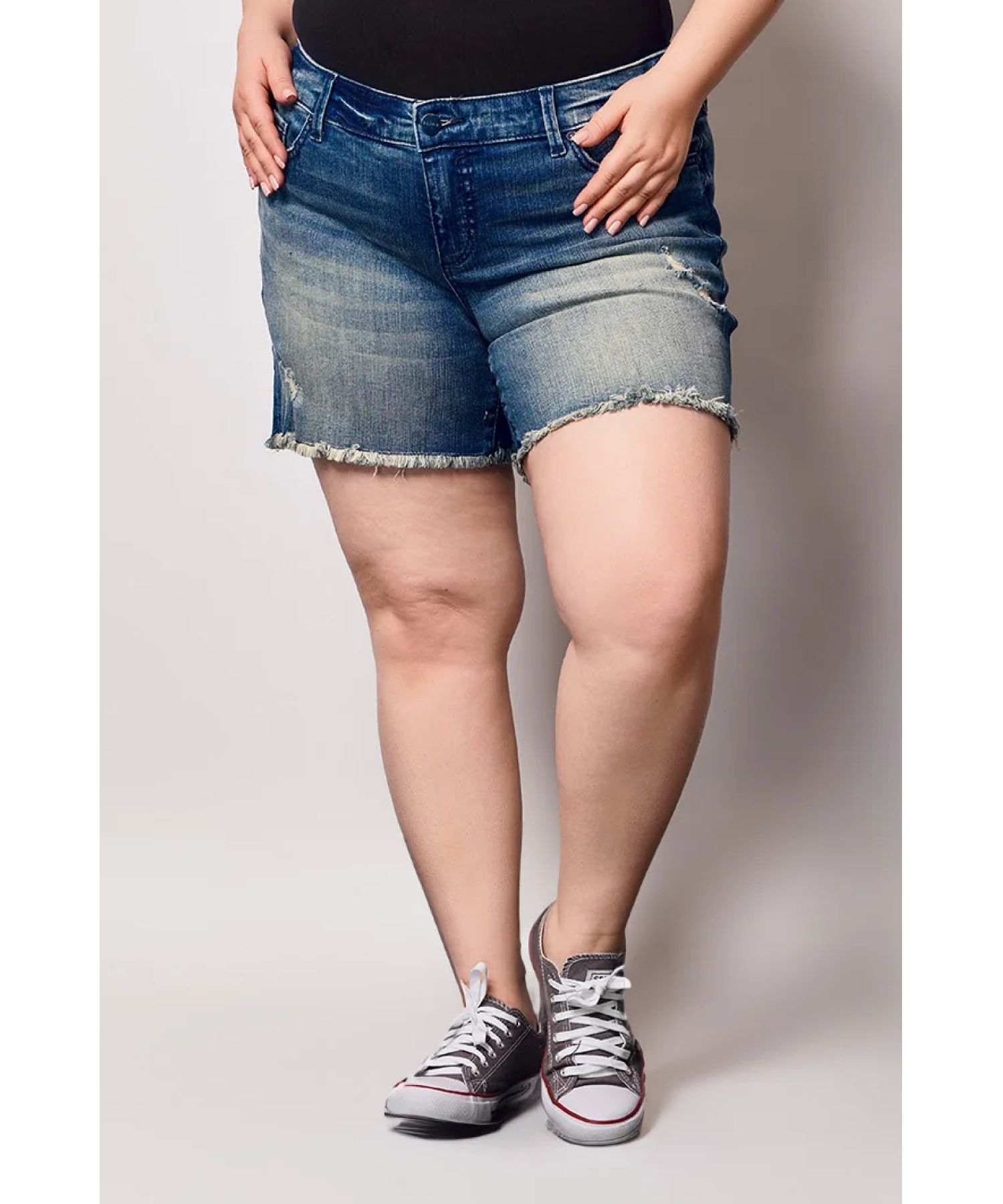 Plus Size Denim Shorts