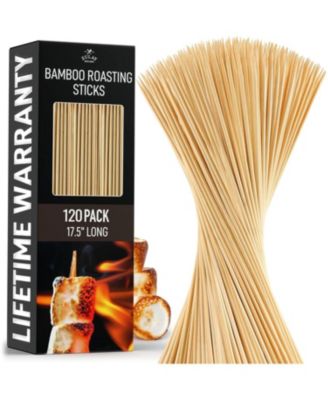 Bamboo Marshmallow Roasting Sticks 17.5 inch - 120 Pack