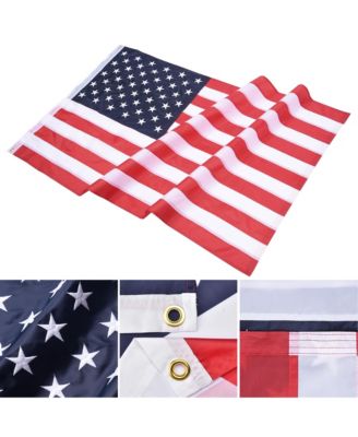 3x5 Ft US Flag Polyester Oxford Fabric Sewn Stripes Double Stitched Outdoor Yard