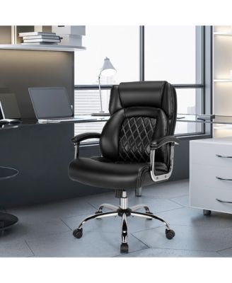 1 PC faux leather 500LBS High Back Big & Tall Office Chair Adjustable Leather Task Chair