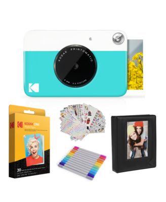 Printomatic Instant Print Camera Gift Bundle w/Zink Photo Paper & More