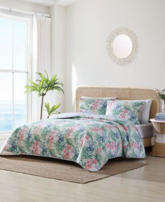 CLOSEOUT! Island Orchid Reversible 3 Piece Quilt Set, Full/Queen