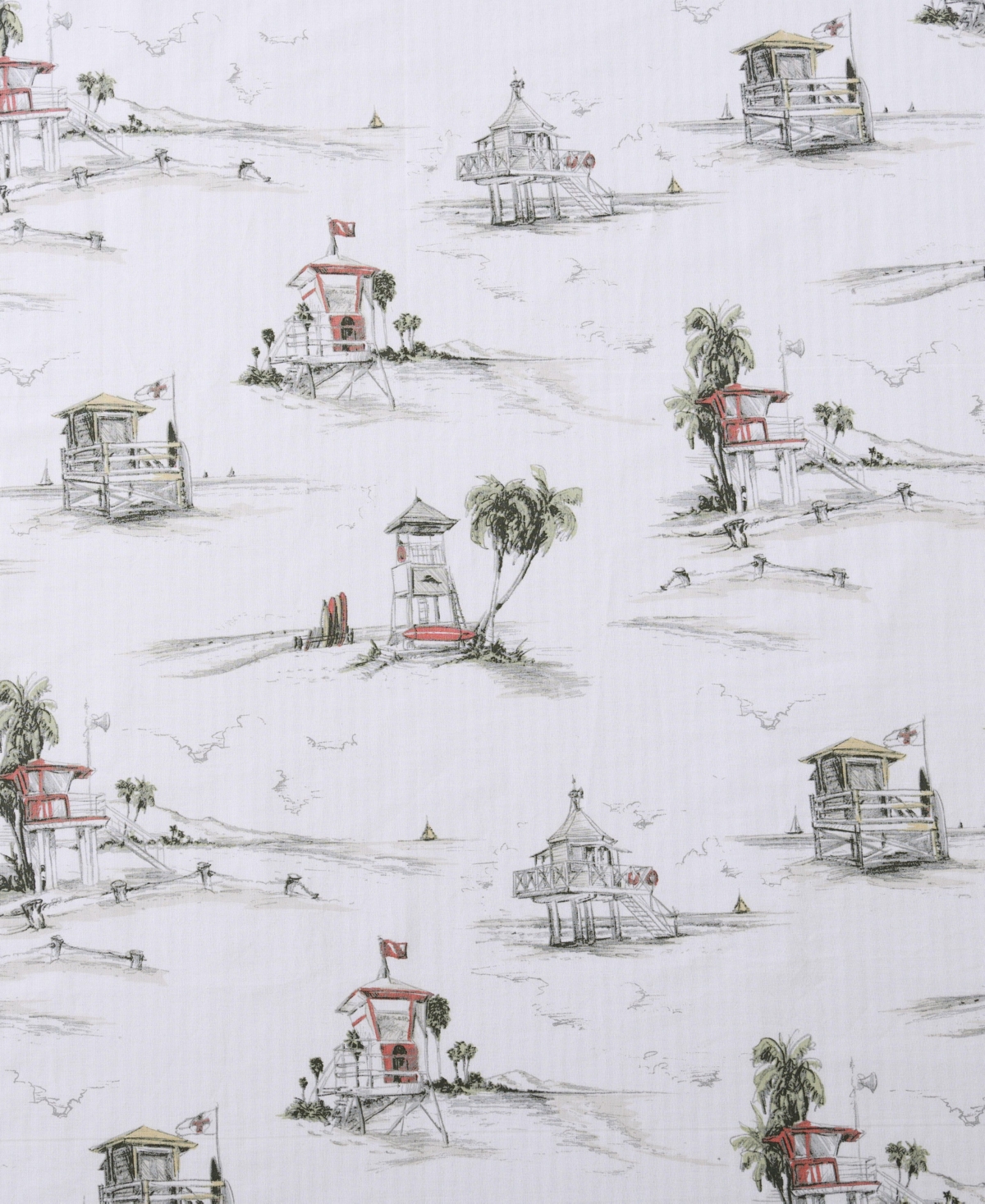 Tommy Bahama Home Beach Club Reversible 3 Piece Duvet Cover Set, -Coral Red