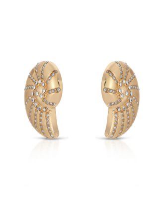 Studded Shell Statement Earrings