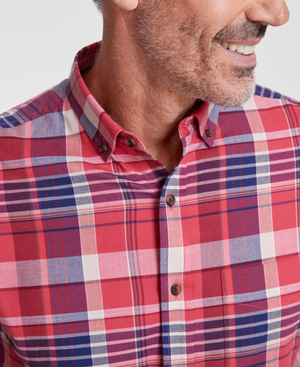 CLUB ROOM MEN'S PLAID COTTON SHIRT, CREATED FOR MACY'S 