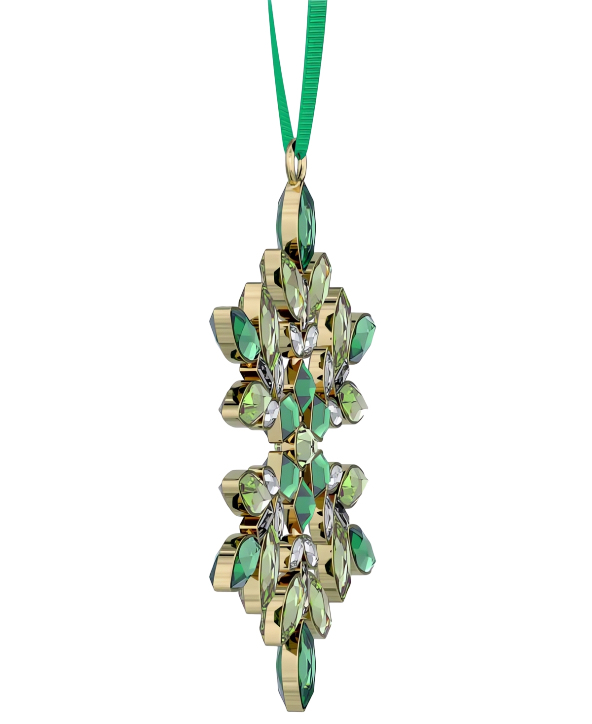 Swarovski Green Crystal Hanging Snowflake Ornament In No Color