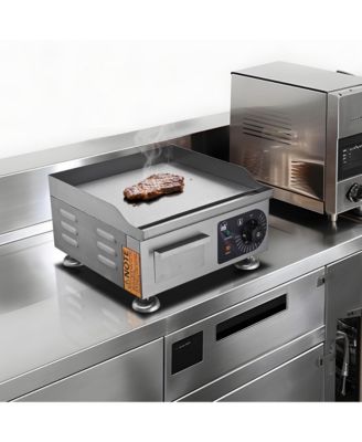 1800W 14" Electric Countertop Griddle Grill for Home or Commercial Use