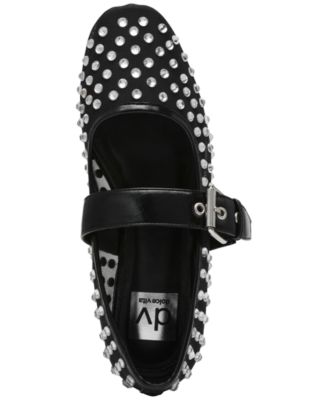 Women's Mellie Buckle Strap Mesh Mary Jane Flats