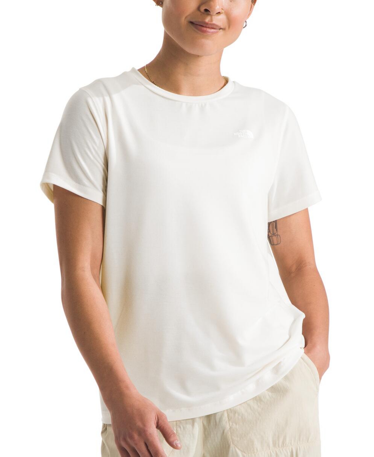 The North Face Women's Adventure Logo T-shirt In White Dune