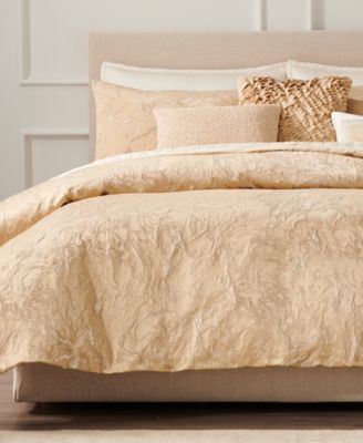 Liquid Marble Gold Duvet Cover, King