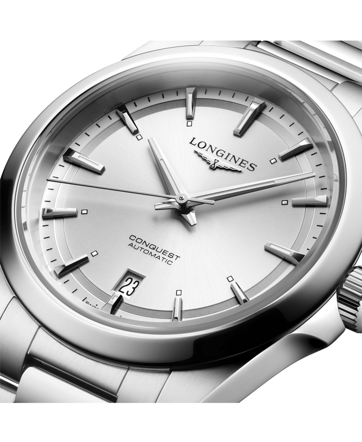 Longines Mens Silver L3.830.4.72.6 Conquest Stainless-steel Automatic Watch In No Color