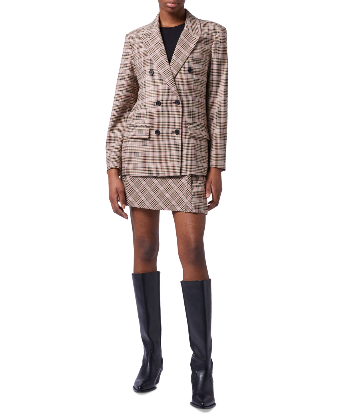 French Connection Women's Gina Check-Print Blazer