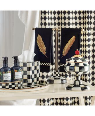 Enameled Steel Courtly Check Round Tray