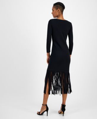 chinese dress ladies Fringed Jersey Maxi Dress | Sustainable Womenswear main image 0