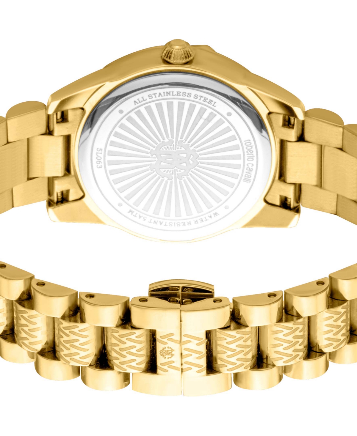 ROBERTO CAVALLI WOMEN'S QUARTZ GOLD-TONE STAINLESS STEEL WATCH 32MM 
