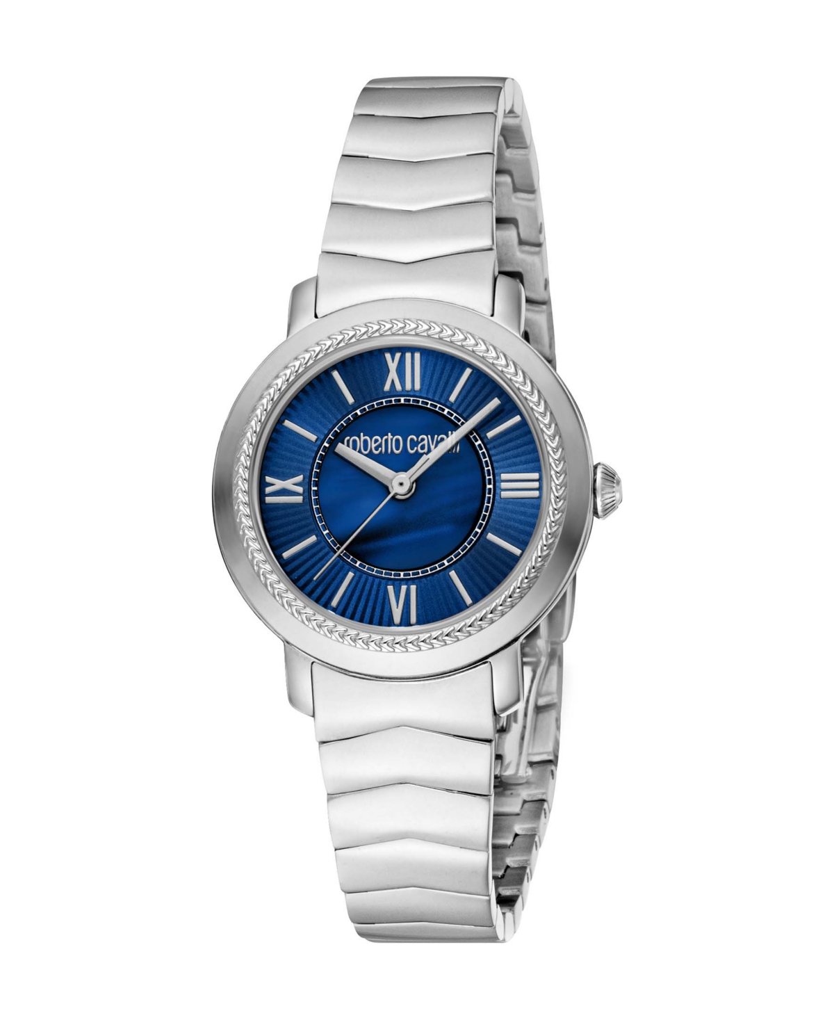 ROBERTO CAVALLI WOMEN'S QUARTZ SILVER-TONE STAINLESS STEEL WATCH 30MM 