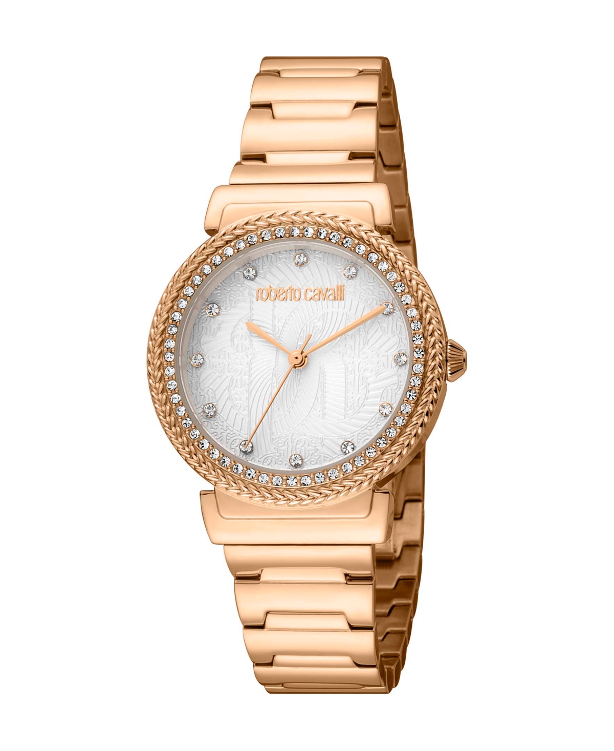 ROBERTO CAVALLI WOMEN'S QUARTZ ROSE-GOLD STAINLESS STEEL WATCH 32MM 