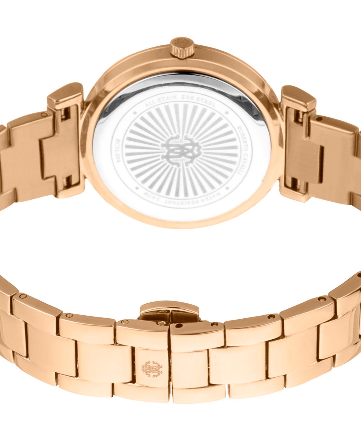 ROBERTO CAVALLI WOMEN'S QUARTZ ROSE-GOLD STAINLESS STEEL WATCH 34MM 