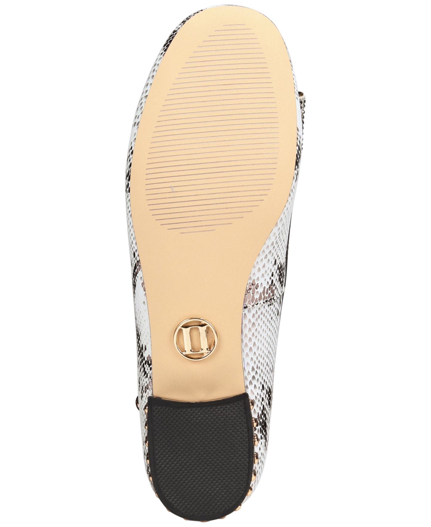 Женские балетки THINGS II COME London Luxurious Embellished Ballet Flats, цвет: Молочно-белый / Змеиный — фото 5