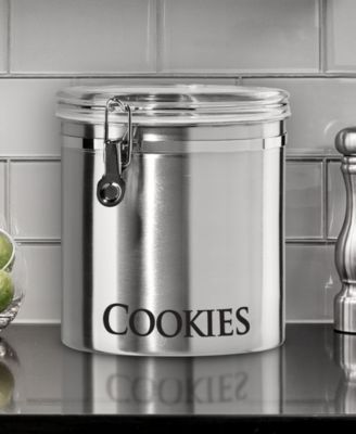 150oz Jumbo Stainless Steel &amp;quot;Cookies&amp;quot; Clamp Canister