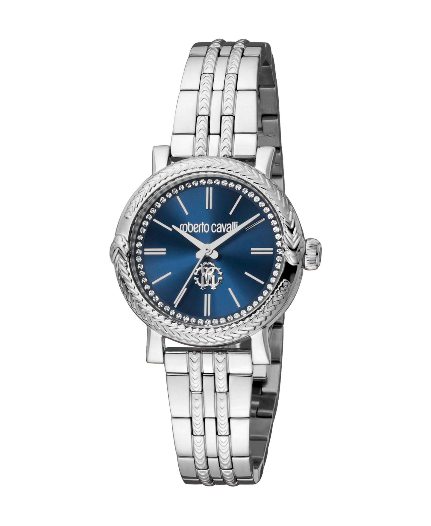 Женские часы Roberto Cavalli Quartz Silver Stainless Steel Bracelet Watch, цвет: Серебряный — фото 1
