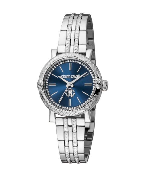 Женские часы Roberto Cavalli Quartz Silver Stainless Steel Bracelet Watch, цвет: Серебряный