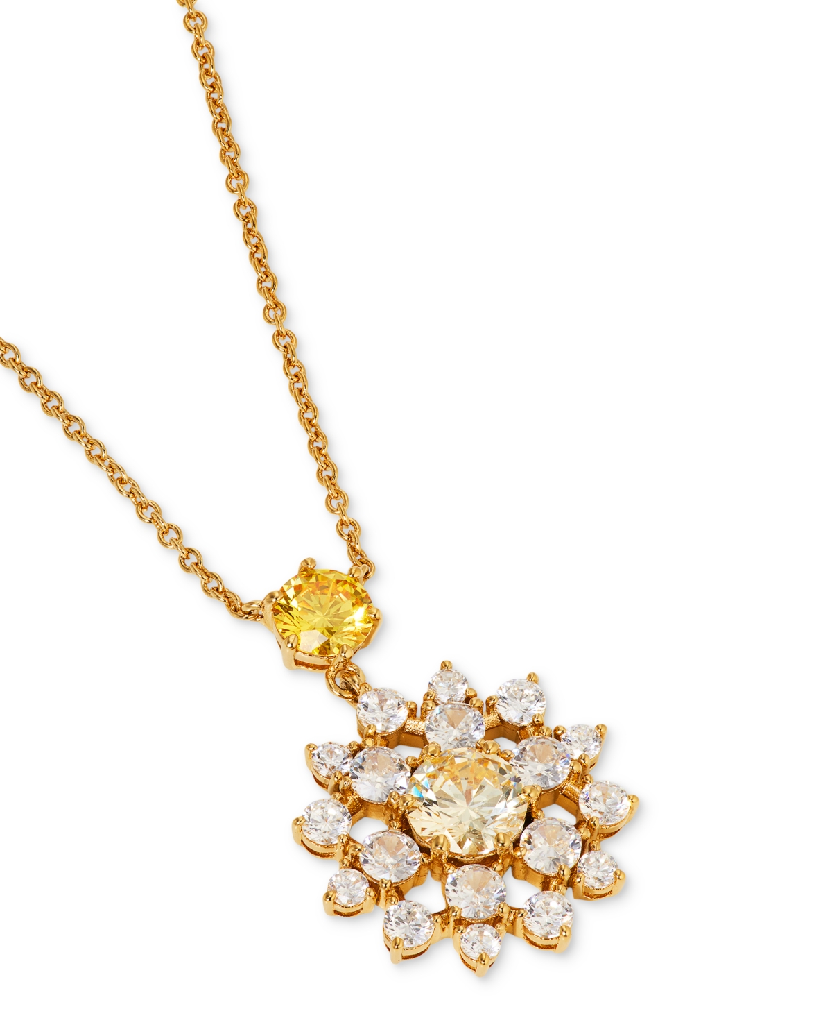 Eliot Danori Cubic Zirconia & Crystal Snowflake Pendant Necklace, 16