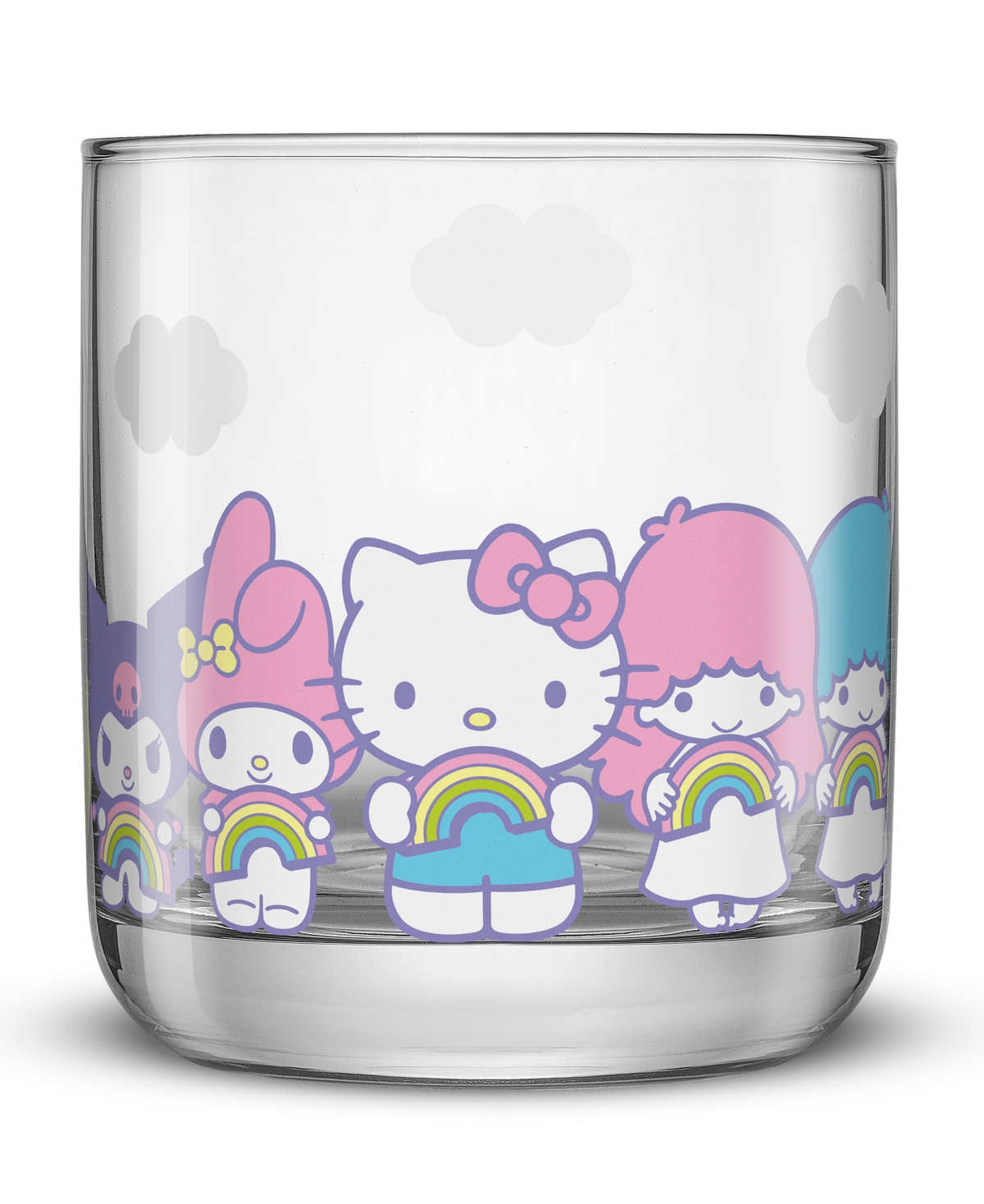 JOYJOLT SANRIO HELLO KITTY SHORT GLASSES, SET OF 4 