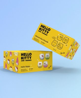 Hello Kitty and Friends Hello Sippy Stemless Drinking Glasses, Set of 4