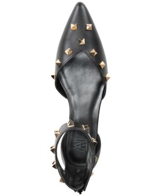 Women's Lennox Studded Ankle-Strap Flats 