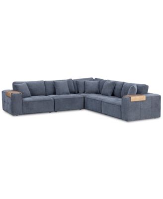 CLOSEOUT! Nycolle 5-Pc. Modular Fabric L-Shape Sectional