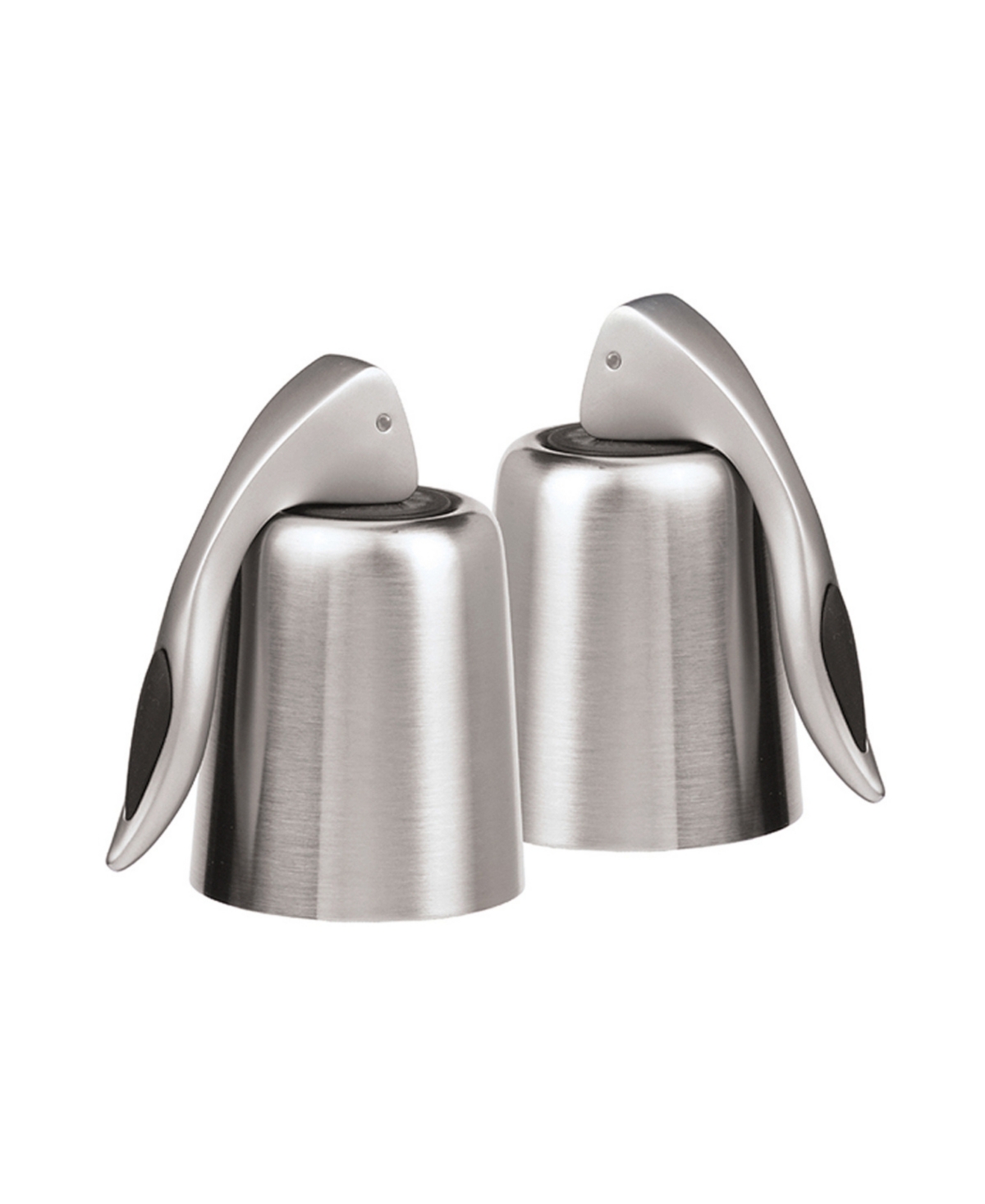Oggi Set Of 2, Stainless Steel Bottle Stopper In Stainless Steel
