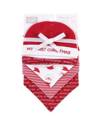 Cotton Bib and Headband or Caps Set