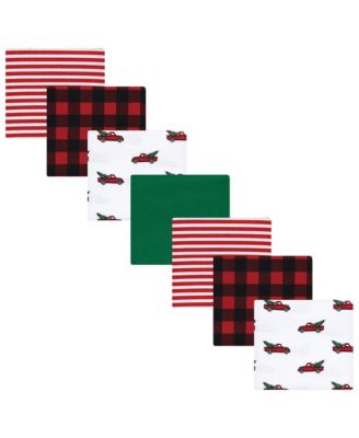 Hudson Baby Infant Boy Cotton Flannel Receiving Blankets Bundle - Christmas tree truck 32$