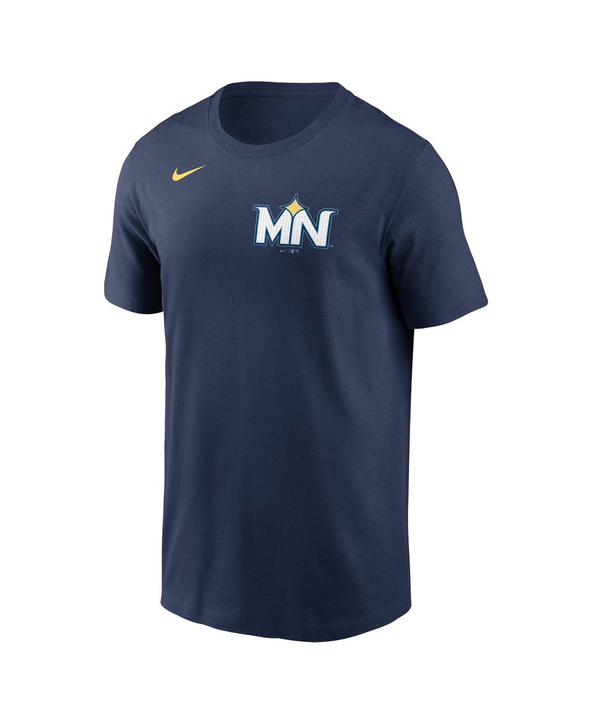 Nike Big Boys And Girls Navy Minnesota Twins 2024 City Connect Wordmark T-shirt In Navy