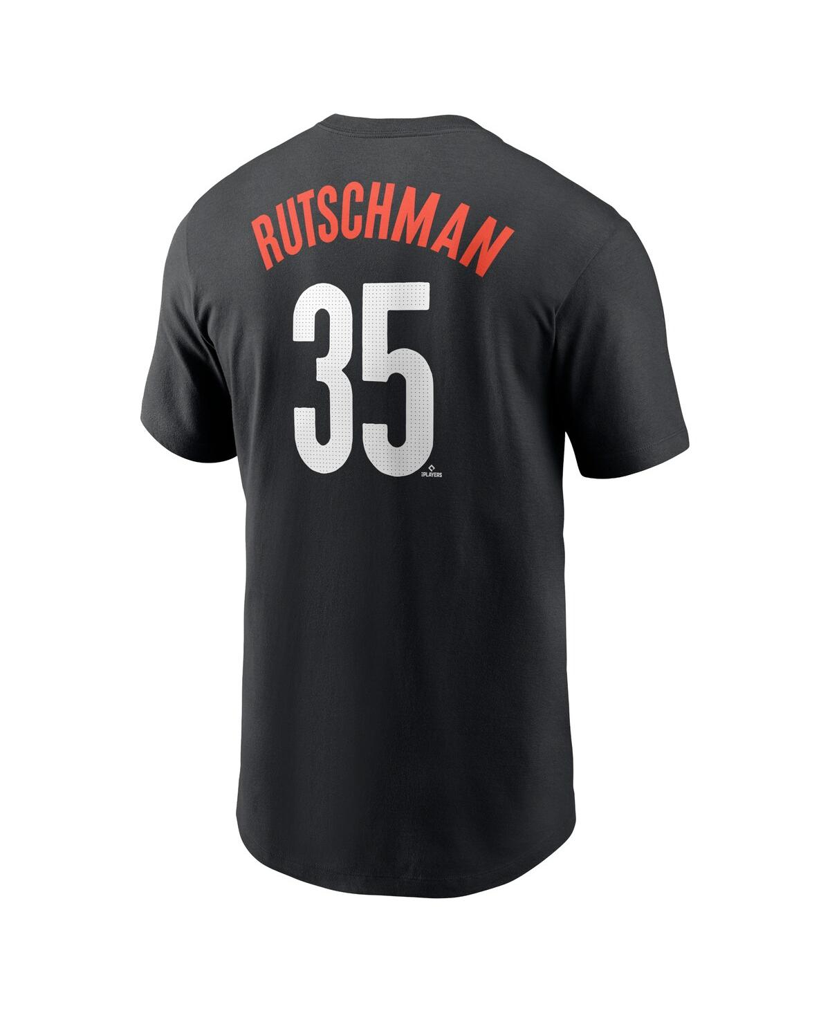 Nike Men's Adley Rutschman Black Baltimore Orioles City Connect Fuse Name Number T-shirt In Black