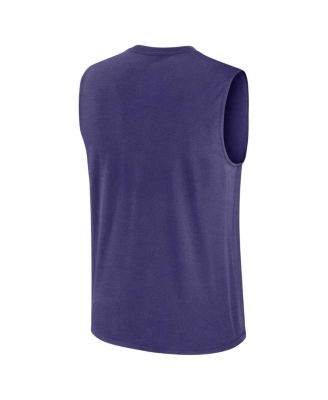 Men's Purple Clemson Tigers Primetime Legend Lock Up Performance Muscle Tank Top