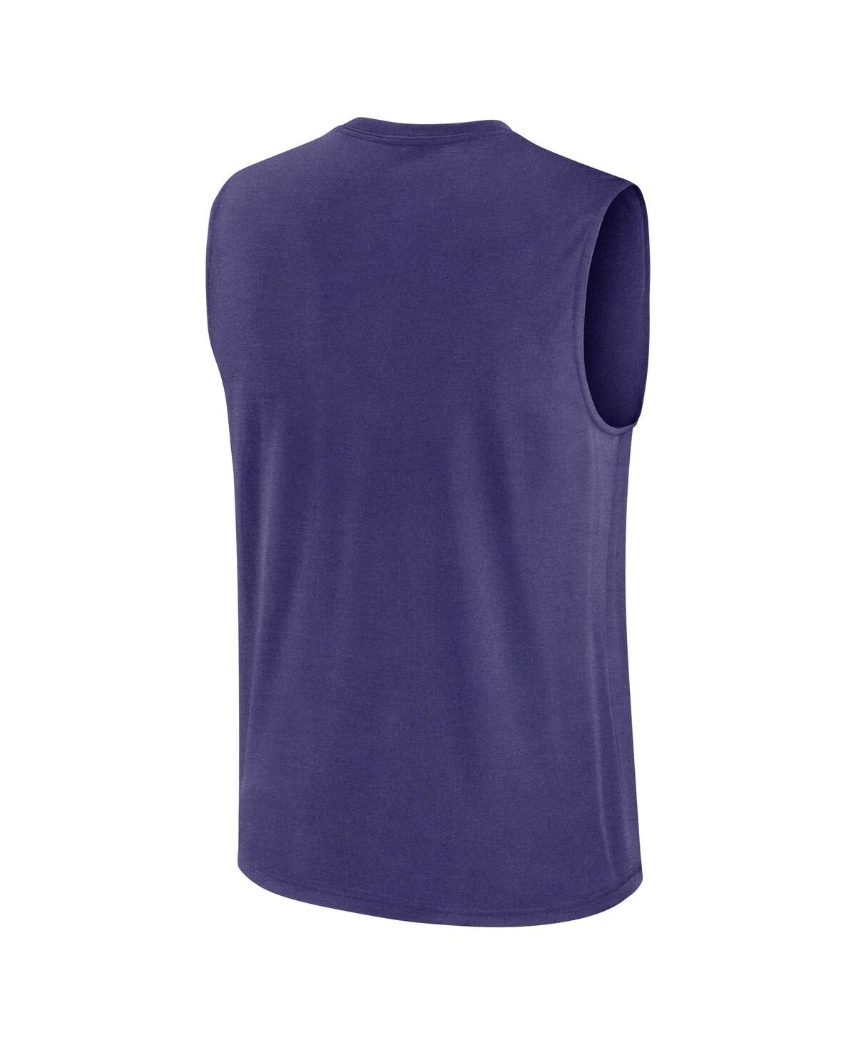 Nike Men's Purple Clemson Tigers Primetime Legend Lock Up Performance Muscle Tank Top In Purple