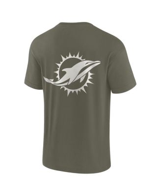 Men's and Women's Olive Miami Dolphins Elements Super Soft Short Sleeve T-Shirt