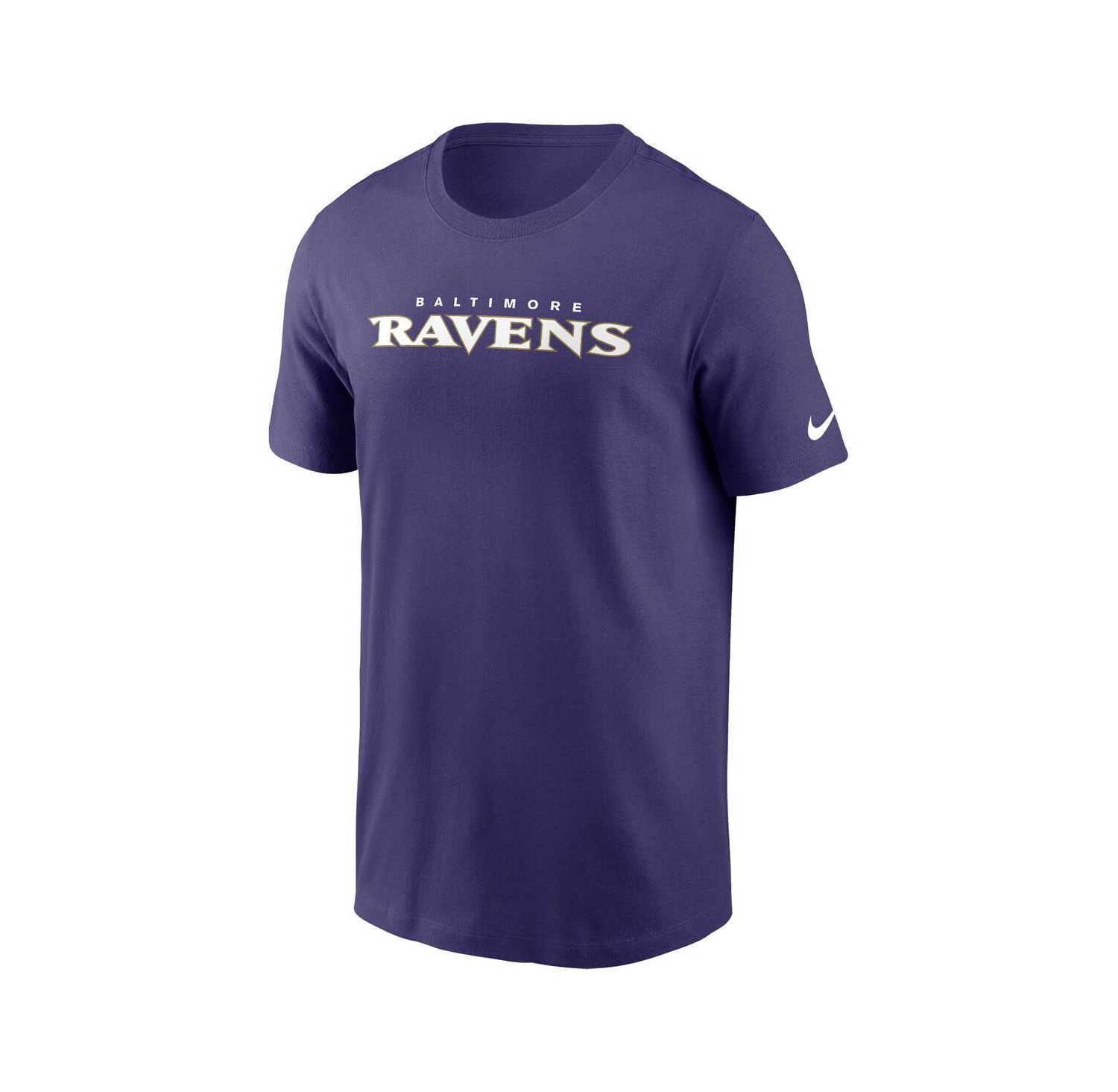 Men's Purple Baltimore Ravens Primetime Wordmark Essential T-Shirt