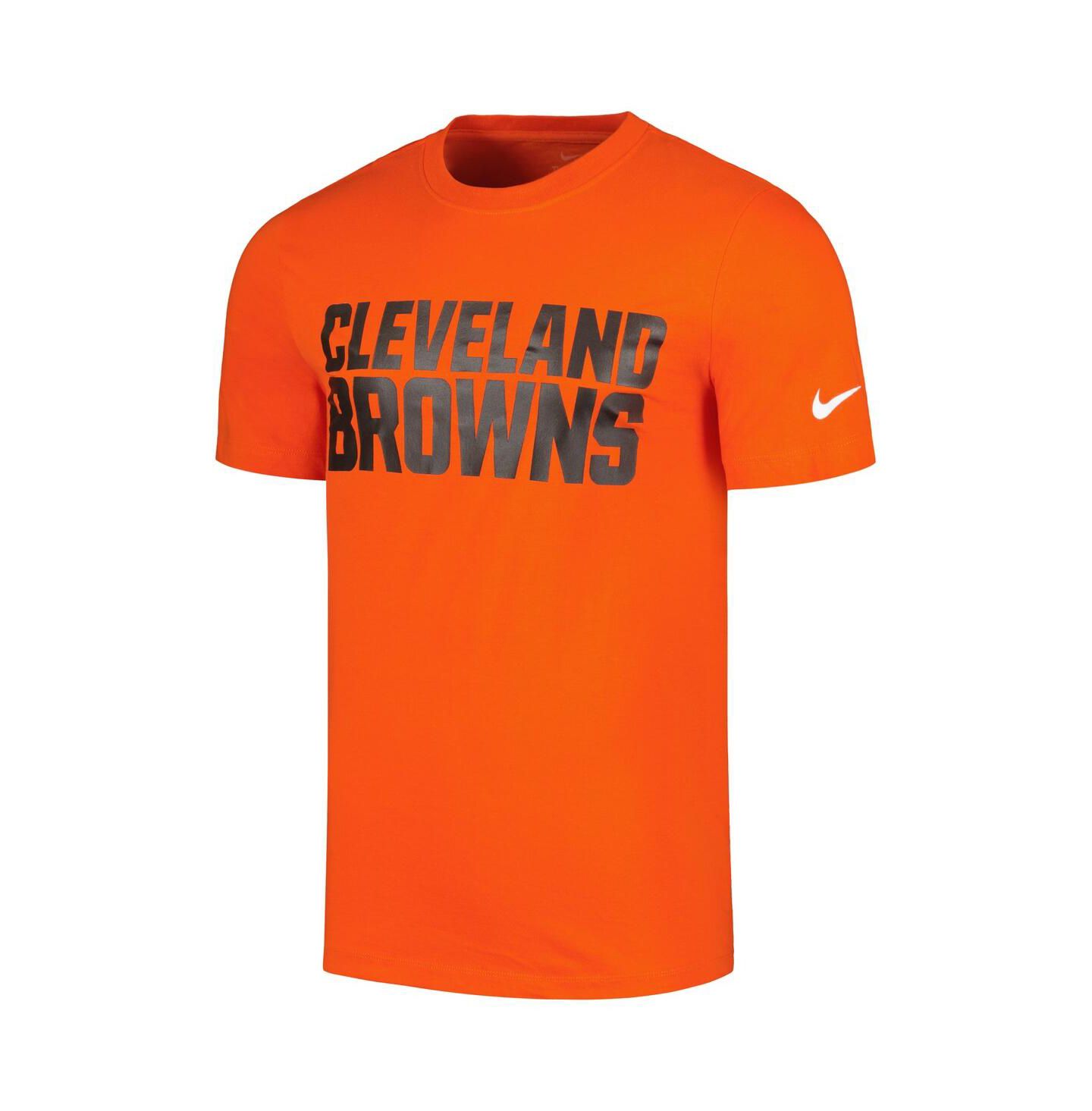 Мужская футболка Nike Orange Cleveland Browns Primetime Wordmark Essential — фото 2